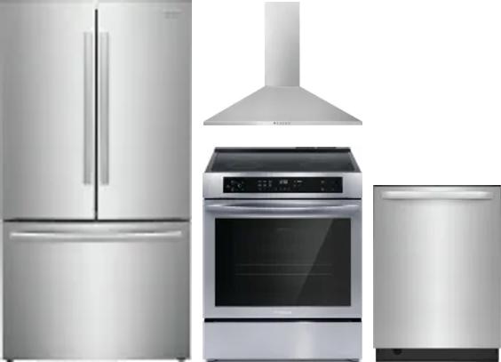 4 Piece Package Includes Refrigerator, Range, Hood And Dishwasher