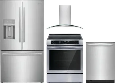 4 Piece Package Includes Refrigerator, Range, Hood And Dishwasher