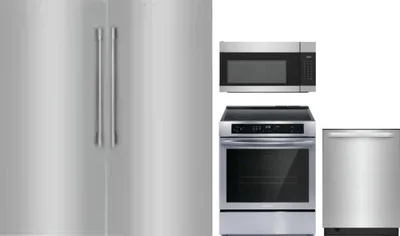 5 Piece Package Includes Refrigerator, Freezer, Range, Microwave And Dishwasher