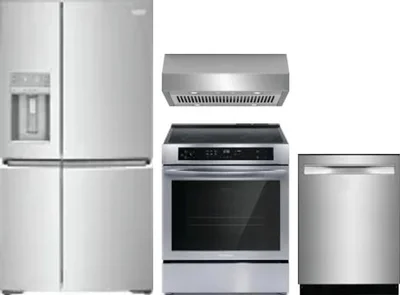 4 Piece Package Includes Refrigerator, Range, Hood And Dishwasher