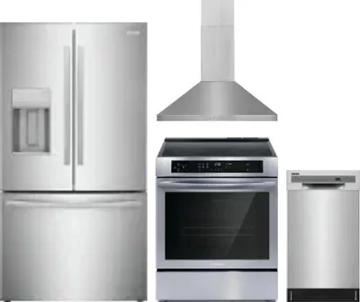 4 Piece Package Includes Refrigerator, Range, Hood And Dishwasher