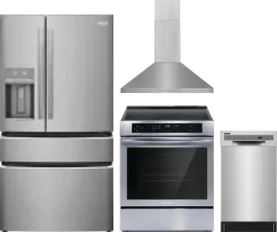 4 Piece Package Includes Refrigerator, Range, Hood And Dishwasher