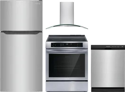 4 Piece Package Includes Refrigerator, Range, Hood And Dishwasher