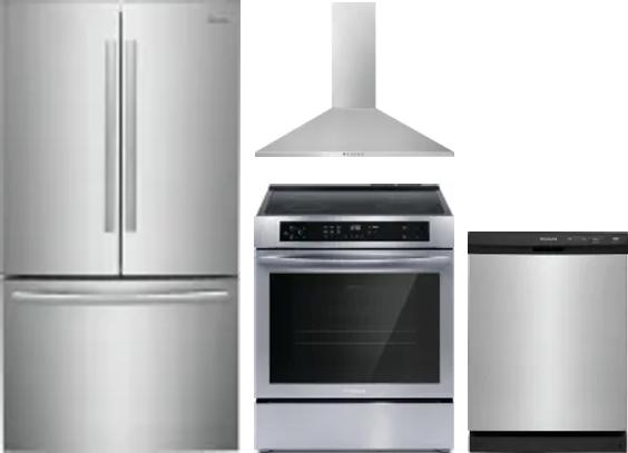 4 Piece Package Includes Refrigerator, Range, Hood And Dishwasher