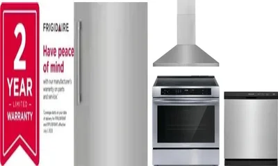 5 Piece Package Includes Refrigerator, Freezer, Range, Hood And Dishwasher