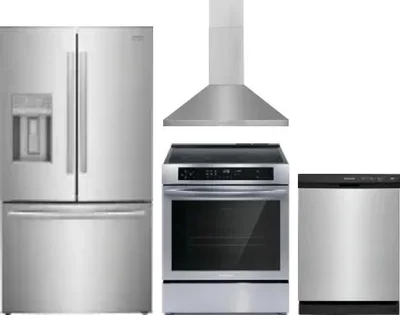 4 Piece Package Includes Refrigerator, Range, Hood And Dishwasher