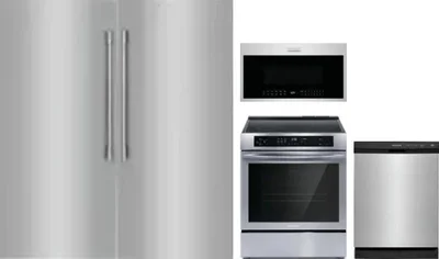 5 Piece Package Includes Refrigerator, Freezer, Range, Microwave And Dishwasher