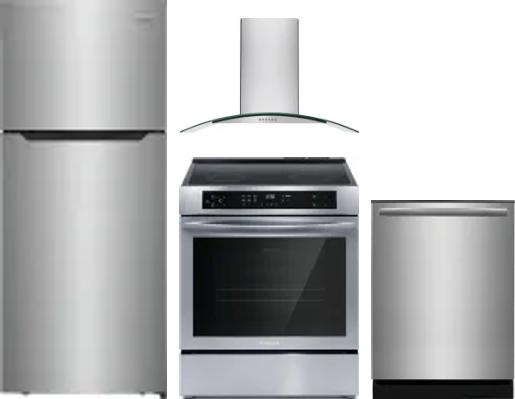 4 Piece Package Includes Refrigerator, Range, Hood And Dishwasher