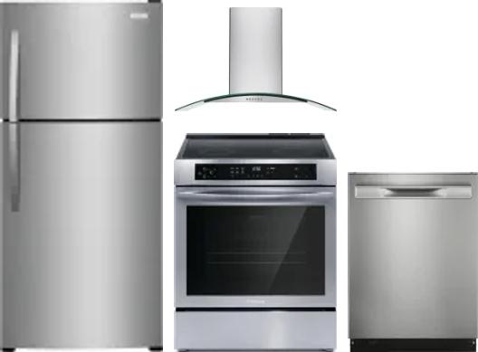 4 Piece Package Includes Refrigerator, Range, Hood And Dishwasher