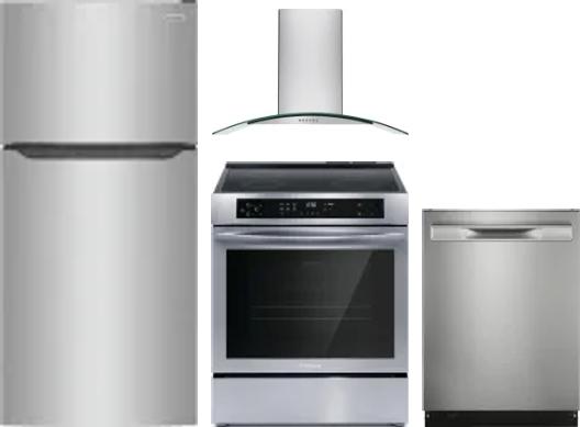 4 Piece Package Includes Refrigerator, Range, Hood And Dishwasher