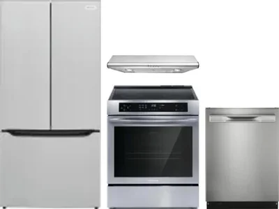 4 Piece Package Includes Refrigerator, Range, Hood And Dishwasher