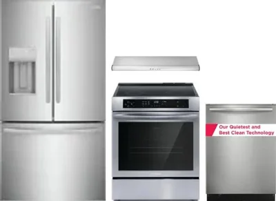 4 Piece Package Includes Refrigerator, Range, Hood And Dishwasher