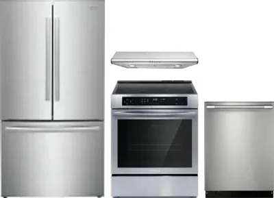 4 Piece Package Includes Refrigerator, Range, Hood And Dishwasher