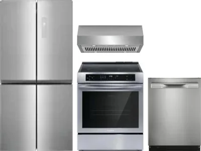 4 Piece Package Includes Refrigerator, Range, Hood And Dishwasher