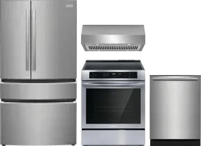 4 Piece Package Includes Refrigerator, Range, Hood And Dishwasher