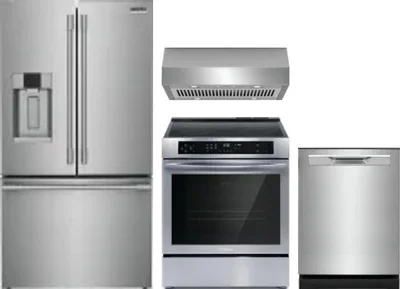 4 Piece Package Includes Refrigerator, Range, Hood And Dishwasher