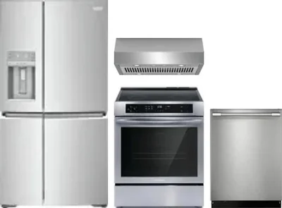4 Piece Package Includes Refrigerator, Range, Hood And Dishwasher