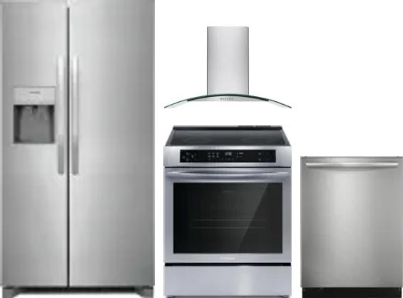 4 Piece Package Includes Refrigerator, Range, Hood And Dishwasher