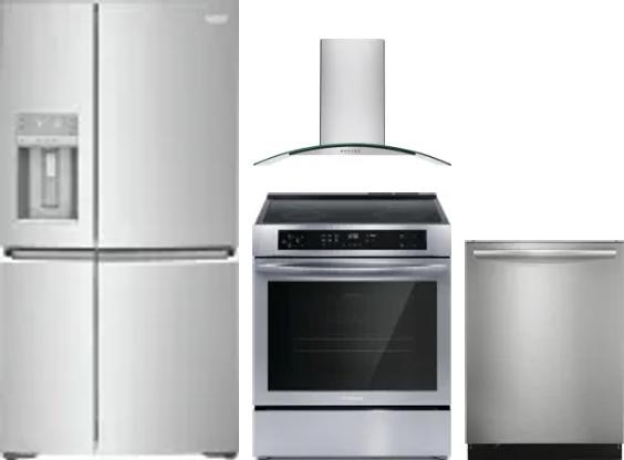 4 Piece Package Includes Refrigerator, Range, Hood And Dishwasher