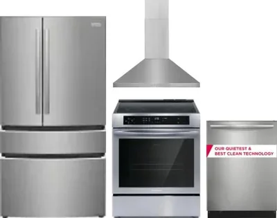 4 Piece Package Includes Refrigerator, Range, Hood And Dishwasher