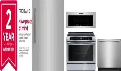 5 Piece Package Includes Refrigerator, Freezer, Range, Microwave And Dishwasher
