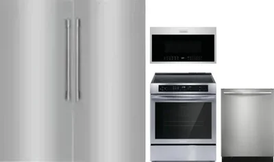 5 Piece Package Includes Refrigerator, Freezer, Range, Microwave And Dishwasher