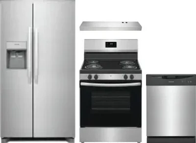 4 Piece Package Includes Refrigerator, Range, Hood And Dishwasher