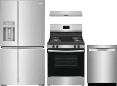 4 Piece Package Includes Refrigerator, Range, Hood And Dishwasher