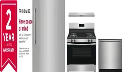 5 Piece Package Includes Refrigerator, Freezer, Range, Hood And Dishwasher