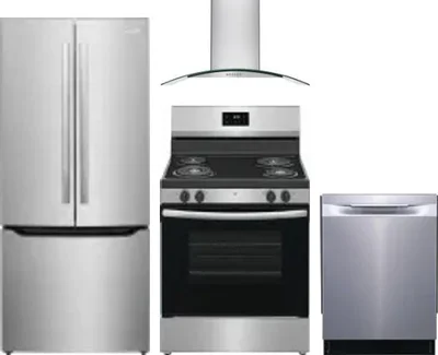 4 Piece Package Includes Refrigerator, Range, Hood And Dishwasher