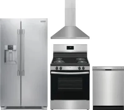 4 Piece Package Includes Refrigerator, Range, Hood And Dishwasher