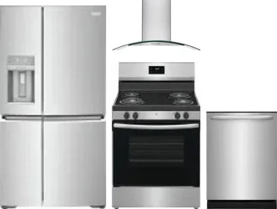4 Piece Package Includes Refrigerator, Range, Hood And Dishwasher