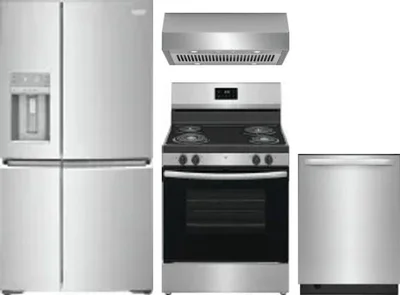 4 Piece Package Includes Refrigerator, Range, Hood And Dishwasher