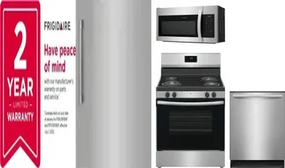 5 Piece Package Includes Refrigerator, Freezer, Range, Microwave And Dishwasher
