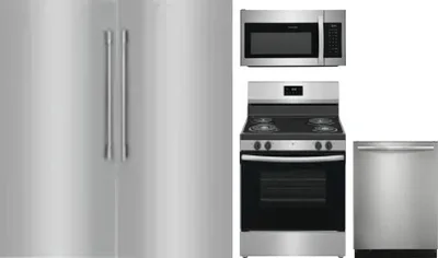 5 Piece Package Includes Refrigerator, Freezer, Range, Microwave And Dishwasher
