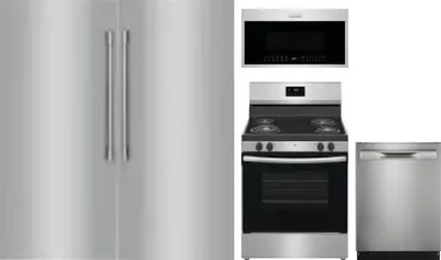 5 Piece Package Includes Refrigerator, Freezer, Range, Microwave And Dishwasher