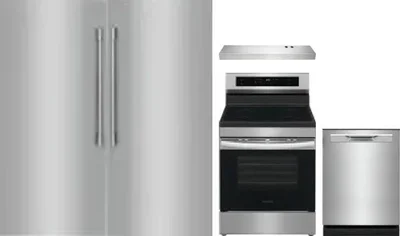 5 Piece Package Includes Refrigerator, Freezer, Range, Hood And Dishwasher