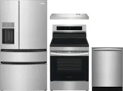 4 Piece Package Includes Refrigerator, Range, Hood And Dishwasher
