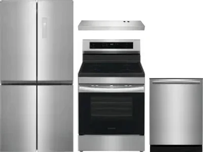 4 Piece Package Includes Refrigerator, Range, Hood And Dishwasher