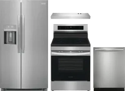 4 Piece Package Includes Refrigerator, Range, Hood And Dishwasher