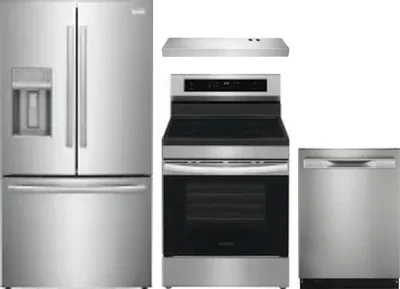 4 Piece Package Includes Refrigerator, Range, Hood And Dishwasher