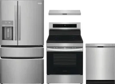 4 Piece Package Includes Refrigerator, Range, Hood And Dishwasher