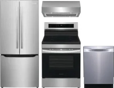 4 Piece Package Includes Refrigerator, Range, Hood And Dishwasher