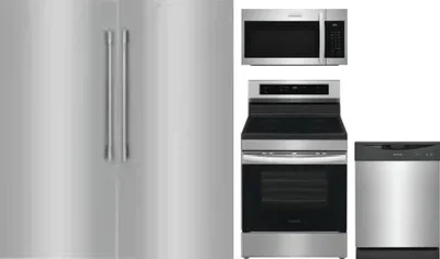 5 Piece Package Includes Refrigerator, Freezer, Range, Microwave And Dishwasher