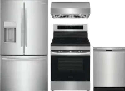4 Piece Package Includes Refrigerator, Range, Hood And Dishwasher