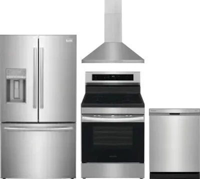 4 Piece Package Includes Refrigerator, Range, Hood And Dishwasher