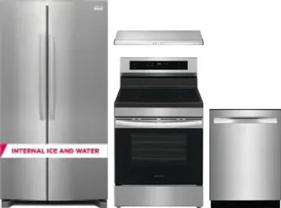 4 Piece Package Includes Refrigerator, Range, Hood And Dishwasher