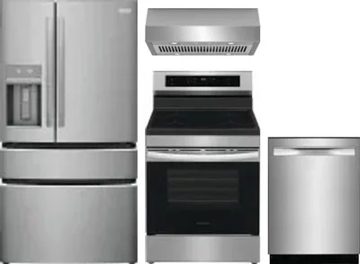 4 Piece Package Includes Refrigerator, Range, Hood And Dishwasher
