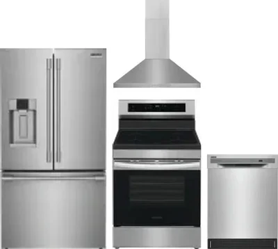 4 Piece Package Includes Refrigerator, Range, Hood And Dishwasher