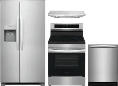 4 Piece Package Includes Refrigerator, Range, Hood And Dishwasher